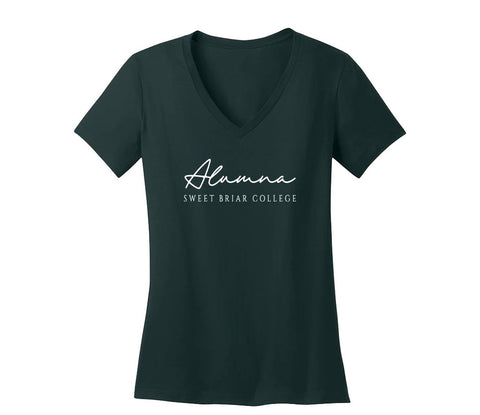 Short Sleeve Tee Shirt V-neck Rainforest Green