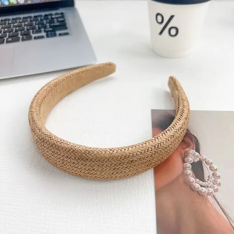 ✨ Simple & Elegant Retro Braided Headband – Coffee