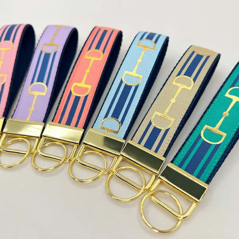 🔑🐴 Snaffle Bit Key Fobs – Khaki