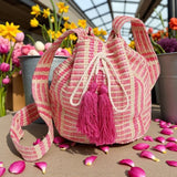 🎀 Striped Tassel Bucket Bag – Bold, Breezy, and SBC-Ready