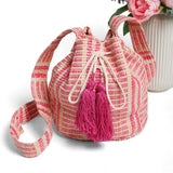 🎀 Striped Tassel Bucket Bag – Bold, Breezy, and SBC-Ready