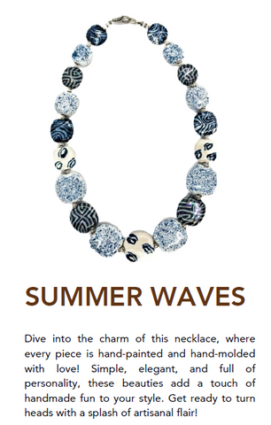 🌊 Summer Waves Necklace SIZE 18"