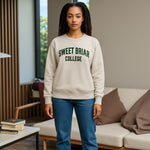 🌲 Sweet Briar 1991 League Crew Sweatshirt – Classic Fit (Oatmeal with Green Appliqué)