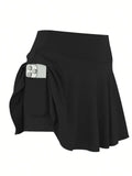 Vixens Tennis Skort with Built-In Shorts – Black 🎾