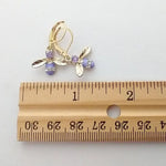 🌸 Tiny Diamond Bee Earrings – Pink Elegance