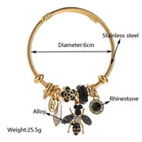✨Bee Charm Bracelet-Black
