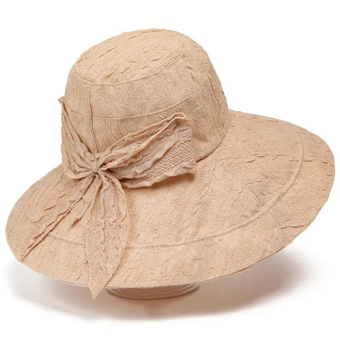 ✨Travel Sun Protection Bow Bucket Hat-Khaki
