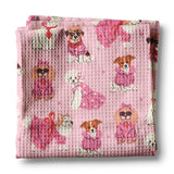 🌸 Valentine Dog Waffle Weave Kitchen Towel 🌸