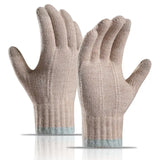 🤎 Women’s Winter Knit Gloves – Touchscreen Full Finger (Dark Khaki)