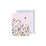 🐝 Just Bee-Cause – Petite Floral Greeting Card