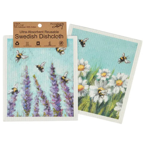 🌿Flowers Swedish Dishcloth Set