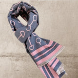 🐴 Pink & Grey Equestrian Bit Scarf – Sweet Briar Collection