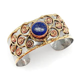 Handcrafted Mixed Metal Lapis Cuff  💙