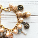 🤍 Pearl and Trinkets Charm Bracelet – 8" ✨