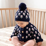 Bitty Blooms Indigo Cardigan Sweater for Baby & Toddler