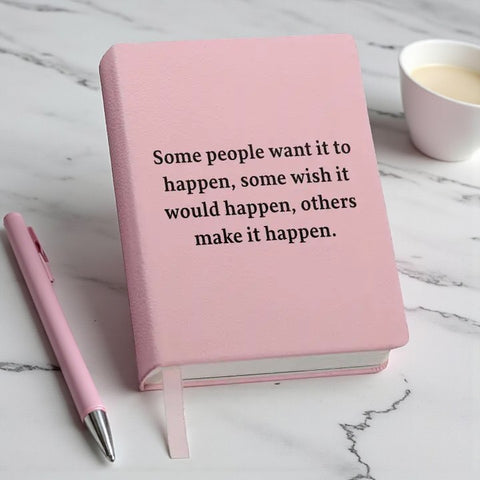 📓 Leather Lined Journal – Motivational Quote 5.5" x 8.5" 💪✨