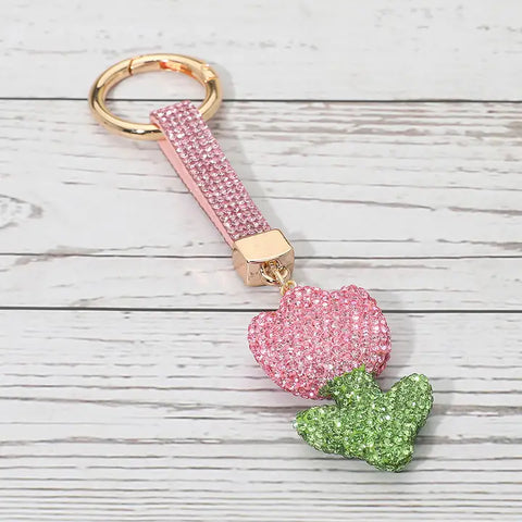 🌸 Sweet Briar Bling Tulip Keychain 🌸