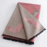 🦊 Tallyho Mrs. Fox Soft Winter Scarf – Pink | Sweet Briar Collection