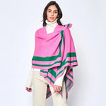 ✨ Striped Shoulder Strap Ruana Poncho ✨