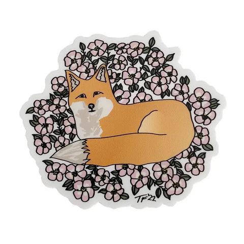 🌸 Sweet Briar Vixen, Botanical Sticker