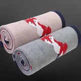 🦊 Equestrian Fox Cotton Baby Blanket – Grey | Sweet Briar Collection