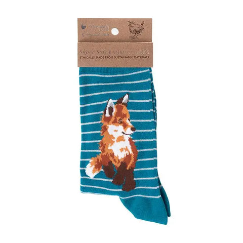 🦊 Fox Sock – Born To Be Wild-Teal