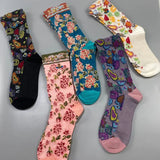 🌸 Vintage Floral Embroidered Socks-Pink