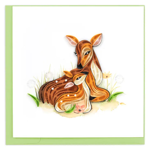 Card Quilling Doe & Fawn