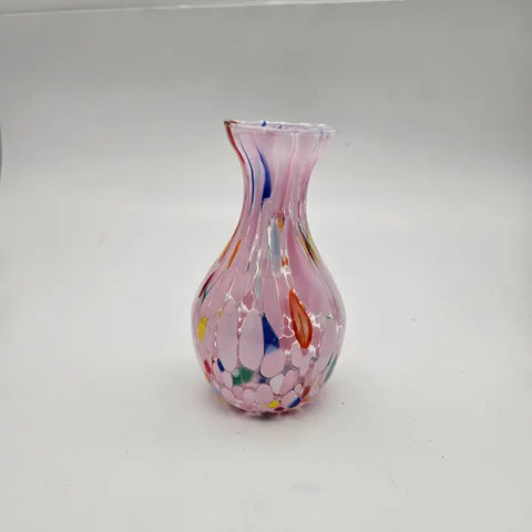 🌸 Murano Glass Mini Bud Vase – Pink