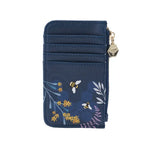 🐝 The Beekeeper Purple Bee Design Card Holder Purse-Navy