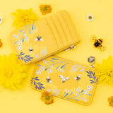 🐝 The Beekeeper Purple Bee Design Card Holder Purse-Yellow