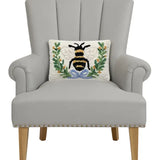 Bee in a Wreath Hook Pillow 🐝
