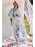 🌸 Floral Border Printed Maxi Dress 🌸