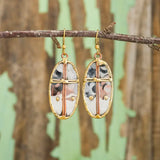 ✨ Mixed Metal Cross Oval Earrings