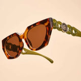 🕶️ Luxe Zelia Sunglasses – Tortoiseshell & Olive