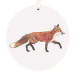 Red Fox Porcelain Ornament