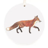 Red Fox Porcelain Ornament