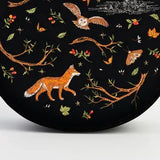 Fox & Owl Embroidered Black Saddle Bag 🦊