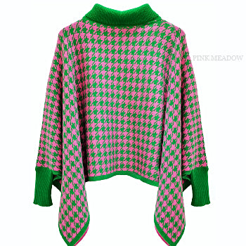 Houndstooth Poncho