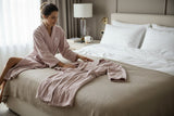 🌸 Thickened Long Adult Bathrobe- Soft Pink 🌸