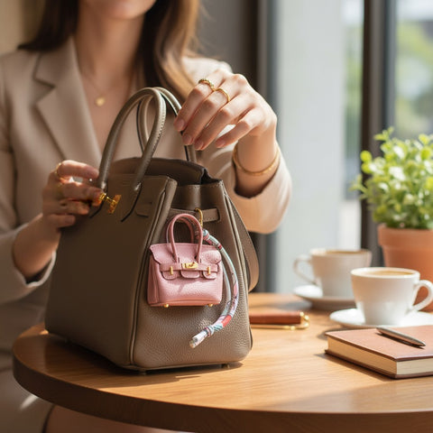 🌸 Sweet Briar Georgetown Mini Purse Charm – Pink