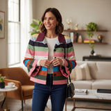 🌈 Sweet Briar Striped Statement Jacket
