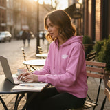 🌸 Organic Cotton Women’s Zip-Up Hoodie | Bubble Pink 🌸