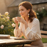 🌸 Sweet Briar Zoe Earrings – Pink & Gold