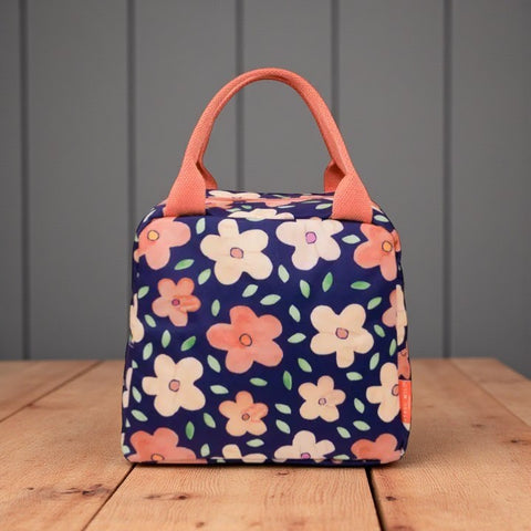 🌸 Navy Bold Floral Lunch Tote 🌸