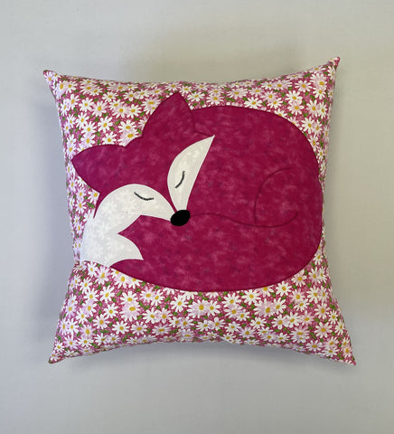 Pillow - Sleeping Fox Pink