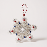 🎀 Debbie Olander ’76 Handcrafted Beaded Snowflake Ornaments