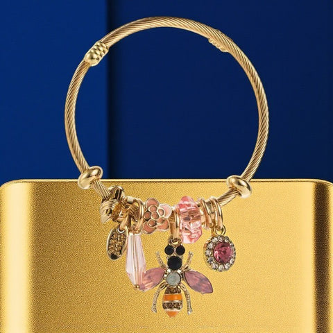✨Bee Charm Bracelet-Pink