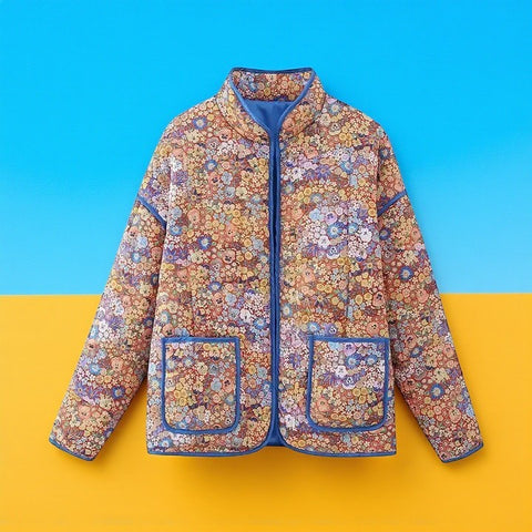 🌸🧥 Reversible Floral Quilted Jacket – Cozy Meets Charming 🧥🌸
