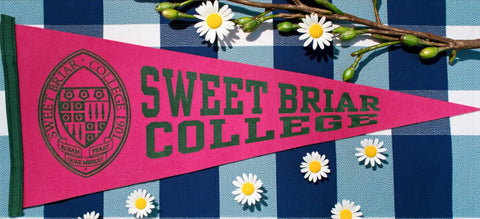 Sweet Briar College Pennant-Pink & Green 12 x 30